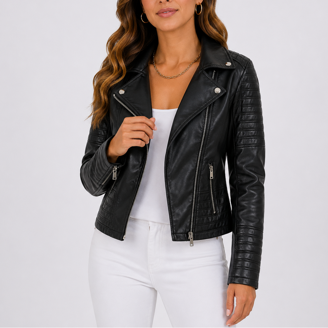 Wendy | Elegant Biker Style Zip Jacket