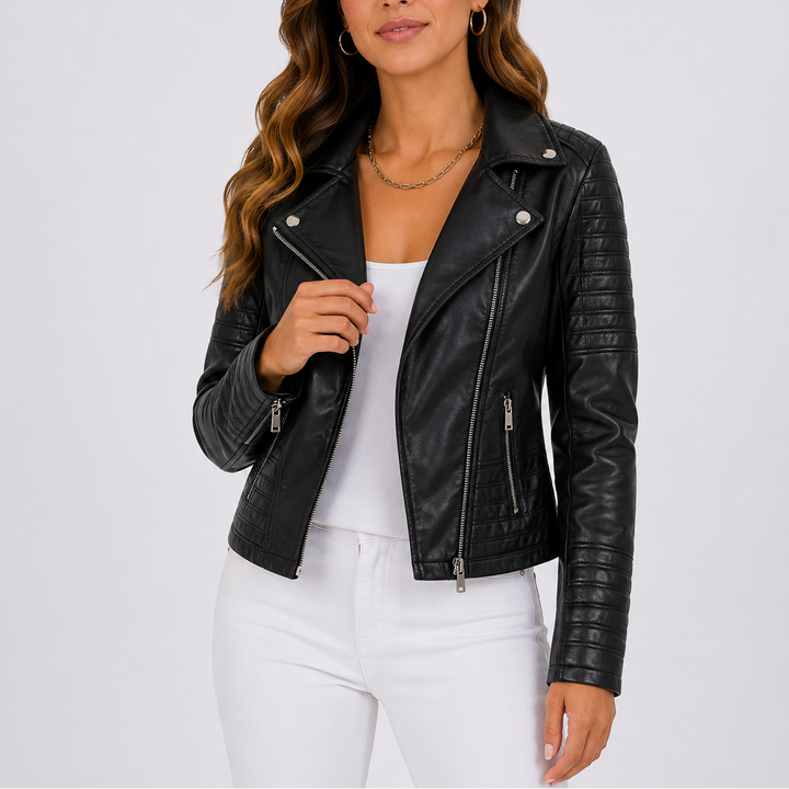 Wendy | Elegant Biker Style Zip Jacket