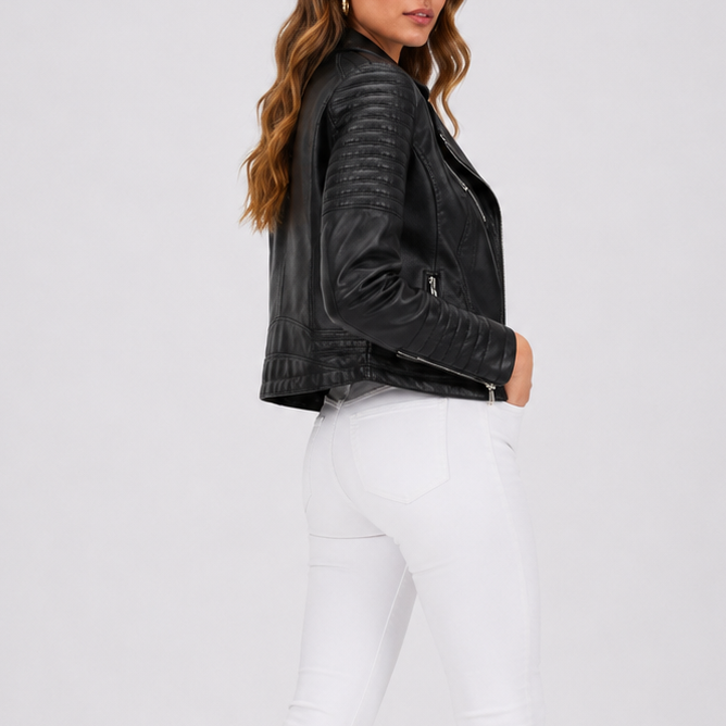 Wendy | Elegant Biker Style Zip Jacket