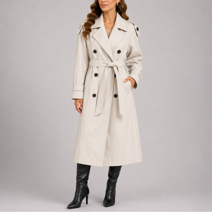 Heather | Elegant Belted Tailored Trench Coat